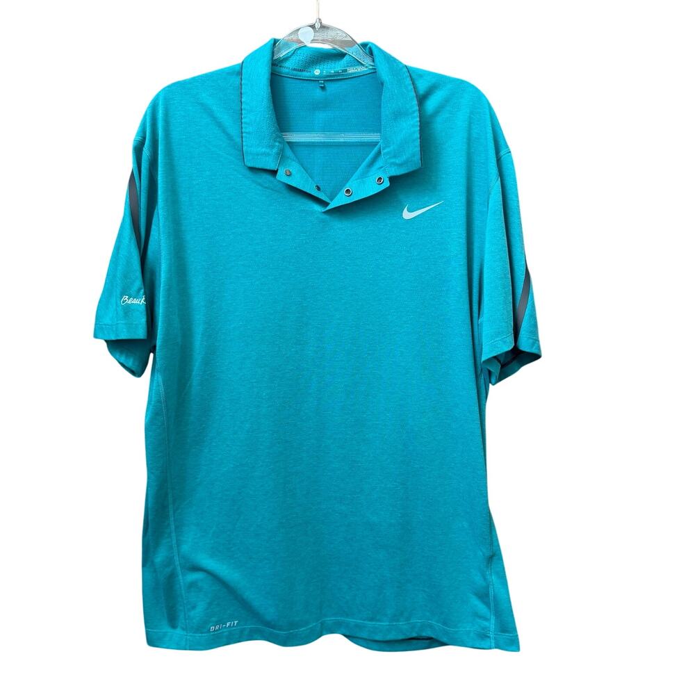 Nike Tiger Woods Golf Polo Shirt Mens XL Performance Stretch Beau Rivage